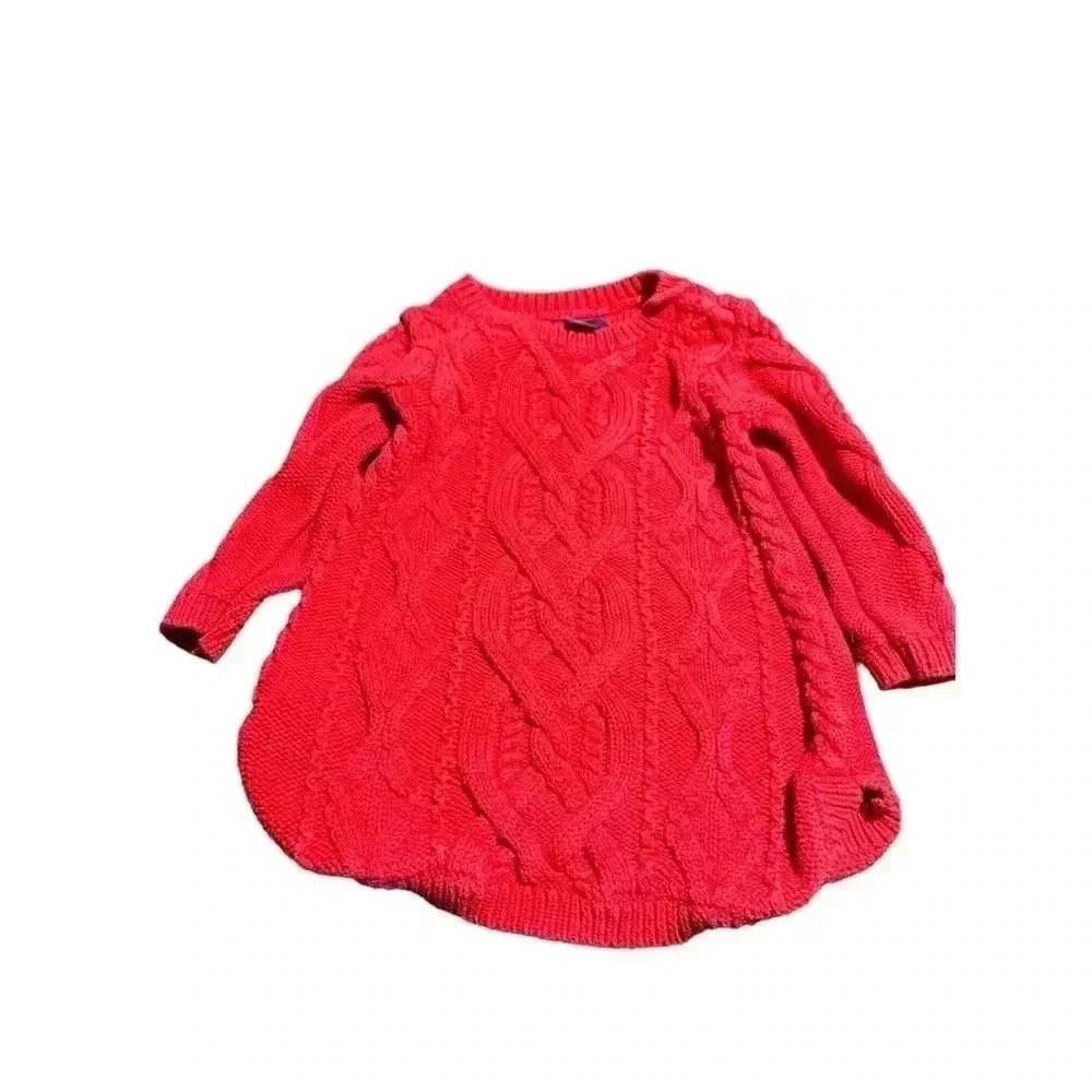 (5 for $25) babyGap, red cableknit sweater, size 6 to 12 months, EUC